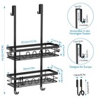 Over The Door Shower Caddy Hanging  3-in-1 Rustproof Shower Organizer For Gla   