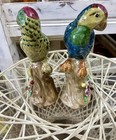 Art Deco Majolica Birds Set Of 2