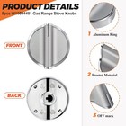 W10594481 Stainless Steel Stove Knob For Whirlpool Gas Cooktop Range oven
