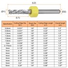 10pcs End Mill Bit 3mm Solid Carbide Cnc Router Bits Engraving Cutter Tool