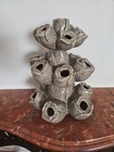 Vtg   Rare  Glazed Ceramic Rose Flower Frog  19 By 14 With 19 Holes 