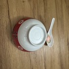 Supreme Soup Bowl Set Fw16 Red Logo Ramen Ceramic Dish   Spoon Used