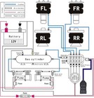 Air Ride Solenoid Valves With Switch Controller  5 In 1 Display Air Ride Gauge