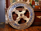 Vintage Roulette Gambling Wheel Wood Carnival Casino Game Circus Antique