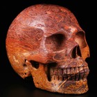 Huge 5 0  Elephant Skin Jasper Carved Crystal Skull  Realistic  Crystal Healing