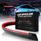 Led Car Spoiler Lip Trim Carbon Fiber Style Universal Fit For Most Vehicles Usa
