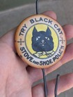 1920   s Celluloid Black Cat Stove And Boot Polish Advertising Bill Hook 6 5 Inch