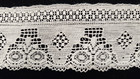 Vintage antique  White  1     Cotton Leavers Lace  10 Yards