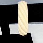 Vintage Ivory Color Old Molded Plastic Bangle Bracelet Hong Kong