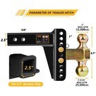 Xpe Trailer Hitch Fits 2 5 Inch Receiver  6 Inch Adjustable Drop Hitch  25000lbs