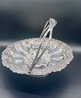 Antique Victorian Silver Plate Brides Basket Pedestal Bowl Flowers   Vines 12 5   