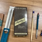 Vintage Drafting   Calligraphy Lot - Sheaffer Pen Set  Eagle Turquoise 6h Leads