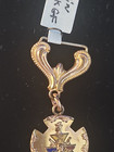 Gold Filled   Enamel Knight Of Pythias Watch Fob Antique 7 8 X 1 1 2 Inches  