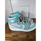 Air Jordan 1 High Top Sneakers Teal White Fashion Athletic Shoes 7 5