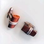 Rare Antonio Pe  eda Taxco 970 Silver And Dark Tigers Eye Hallmarked Cufflinks 