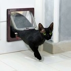 4 Way Pet Door Cat Puppy Dog Magnetic Lock Lockable Flap Door Frame Magnetic Abs