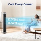 Oscillating Tower Fan W 5 Wind Speeds remote Control 12h Timer bedroom Quiet Fan