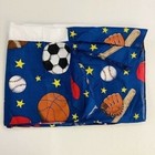 Whisper Soft Mills Twin Sport-a-rama Bed Skirt Sport Themed Soccer Baseball Bats