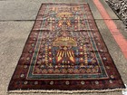 4x7 Blue Vintage Oriental Rug Antique Handmade Handwoven Fine Runner 3x7 3x6 Ft