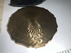 Retro Vintage Gold Stratton Diamond Cut Face Powder Compact In Original Box Rare