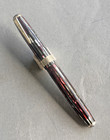 Parker Red-striped Duovac Debutante  14k Nib trim  Very Good Condition  Restored