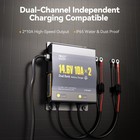 Power Queen 14 6v 10a 2-bank Smart Battery Charger 10a bank  For 12v Sla Lithium