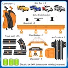 Slot Car Race Track Set  4 High Speed Cars  Dual Racing Track 