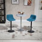 Set Of 2 Bar Stool Metal Base Swivel Counter Height Chairs Kitchen Dining Room