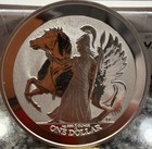 2017 British Virgin Islands 1 Oz Silver Pegasus Reverse Proof  Coin   Coa 090323