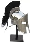 Medieval King Leonidas Greek Spartan Helmet Roman 300 Movie Helmet Black Plume
