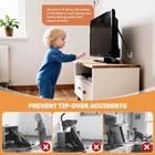 Gicyiit 2 Pack Adjustable Tv Safety Straps For Flat Screen  Adjustable  Black 
