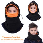 Kids Winter Fleece Balaclava Hat Hood Windproof Face Mask Warm Boys Girls Ski