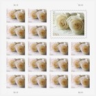 80 Forever Stamps White Rose 4 Sheets Of 20 Wedding Anniversary