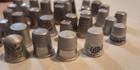 Vintage   Antique Thimble Collection Lot Of 35- Simons Bros  Mi Souvenir  Pewter