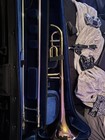Brass Trombone With All Pieces  Case  And Cleaning Kit  And A Mouthpiece 