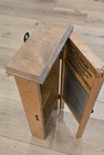 Dubl Handi Vintage Washboard Hanging Cabinet - Door Opens To Shelves Inside 
