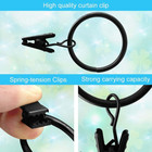 40pcs Curtain Rings With Clips  Premium Drapery Clips With Rings  Metal Hangers 