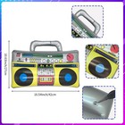 2 Pcs Hip Hop Props Inflatable Mobile Phone Radio Boombox Black