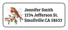 30 Christmas Bird Personalized Return Address Labels Stickers Tags Winter