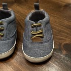 Gap Baby Chambray Slip On Soft Bottom Blue   White Sneakers Size 6-12 Months