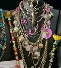 125  Vtg-now Vacation Fun Wear resell craft Estate Costume Jewelry 10  Al20