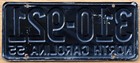 1955 North Carolina License Plate