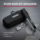 Sabre 2-in-1 Stun Gun   Flashlight 1 75   c 200 Lumens Usb S-1014-bk Fast Ship