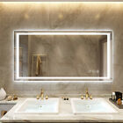 41  Bathroom Lighted Led Mirror Vanity Makeup Anti-fog Touch Switch Wall Mounted