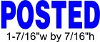 Posted Stamp Text On Ideal 4911 Self-inking Rubber Stamp With Blue Ink
