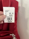 Nwt David   s Bridal Red Satin Strapless Gown Sz 4 Formal Sleeveless Dress  155
