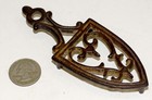 1800 s Primitive Antique Vintage Heart Design Miniature Cast Sad Iron Trivet Toy