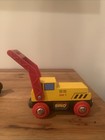 Vtg Brio Wooden 5-pc Cargo Lot - Made In Sweden Crane Forklift Train-see Desc   