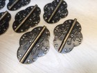  lot Of 7  Vintage Copper Tone Hinges 2-3 4  X 2  Decorative Ornate Style Wings