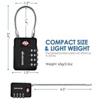 2 Pack Tsa Approved Travel Luggage Locks 4digit  Metal Cable Suitcase Combina   